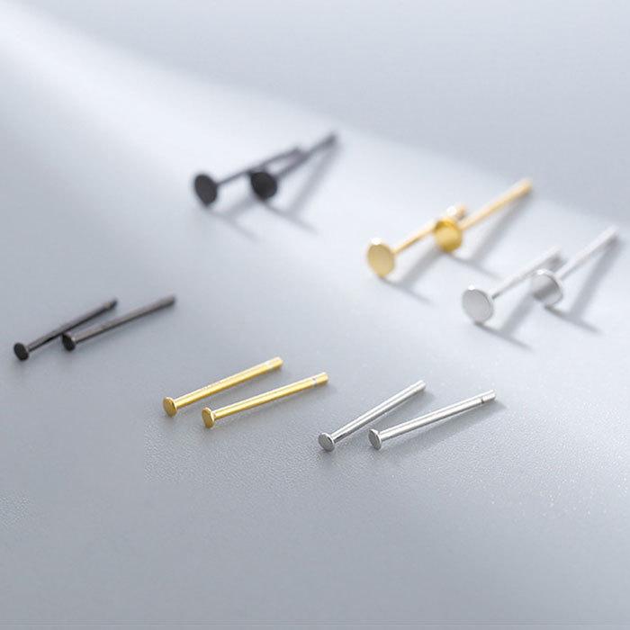 ピアス シンプル 通販 小さい 金属アレルギー メンズ レディース 超極小 シンプルピアス つけっぱなし 丸 ジュエリー ボディピアス ホワイト ブラック ピアス | 