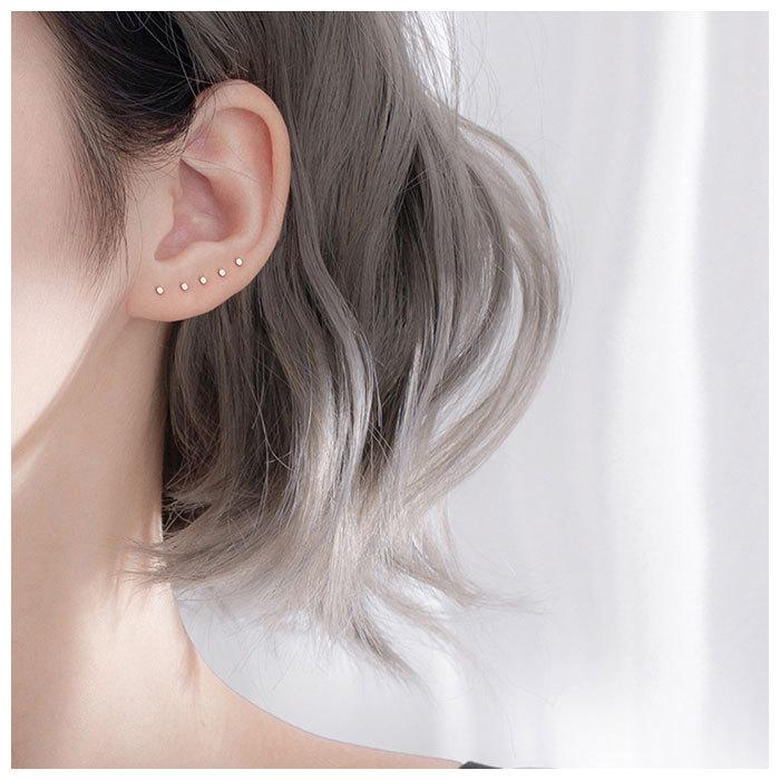 ピアス シンプル 通販 小さい 金属アレルギー メンズ レディース 超極小 シンプルピアス つけっぱなし 丸 ジュエリー ボディピアス ホワイト ブラック ピアス |  | 02