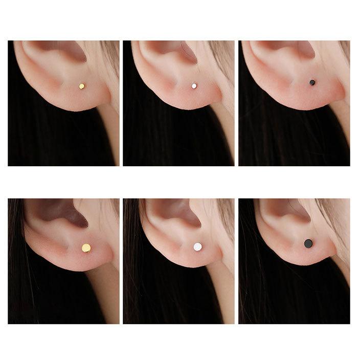 ピアス シンプル 通販 小さい 金属アレルギー メンズ レディース 超極小 シンプルピアス つけっぱなし 丸 ジュエリー ボディピアス ホワイト ブラック ピアス |  | 04
