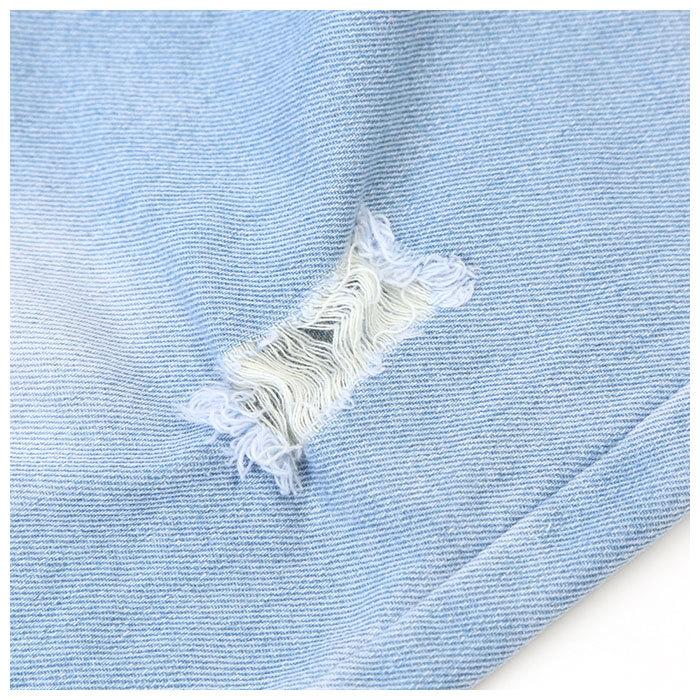 ジーンズ キッズ 通販 デニム ダメージジーンズ ロング パンツ ジーパン ボトムス ジュニア 子供服 子供 こども 子ども シンプル 女の子 学生 ダンス ジーンズ | ブランド登録なし | 09