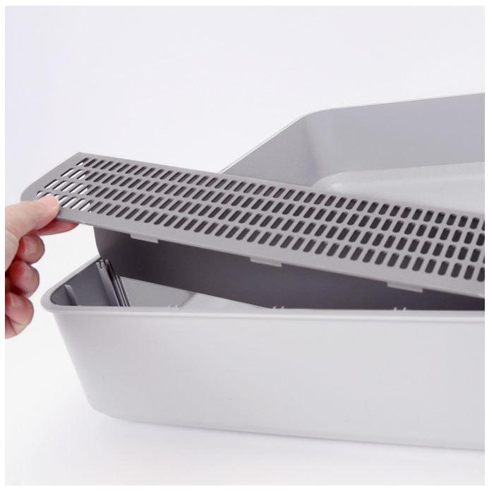 猫トイレ 大きめ 通販 ネコトイレ 猫用トイレ 猫 トイレ Ｌサイズ 長方形 飛び散らない 掃除しやすい 清潔 無害無臭 おしゃれ 高齢猫 老猫 ネコ ねこ 猫トイレ | ブランド登録なし | 10