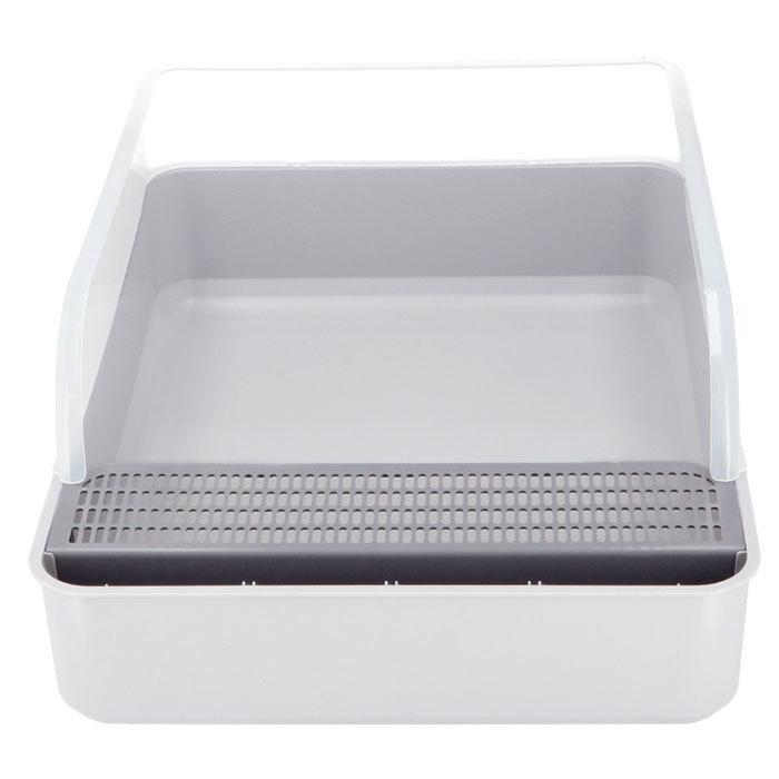 猫トイレ 大きめ 通販 ネコトイレ 猫用トイレ 猫 トイレ Ｌサイズ 長方形 飛び散らない 掃除しやすい 清潔 無害無臭 おしゃれ 高齢猫 老猫 ネコ ねこ 猫トイレ | ブランド登録なし | 04