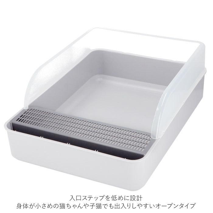 猫トイレ 大きめ 通販 ネコトイレ 猫用トイレ 猫 トイレ Ｌサイズ 長方形 飛び散らない 掃除しやすい 清潔 無害無臭 おしゃれ 高齢猫 老猫 ネコ ねこ 猫トイレ | ブランド登録なし | 05