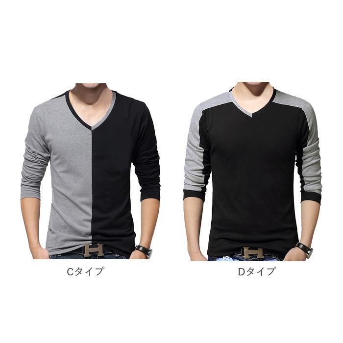 長袖 tシャツ メンズ 通販 長袖Tシャツ 長袖シャツ Tシャツ ロンt おしゃれ ヘンリーネック vネック 薄手 シンプル 綿 大きいサイズ 黒 ブラック |  | 14