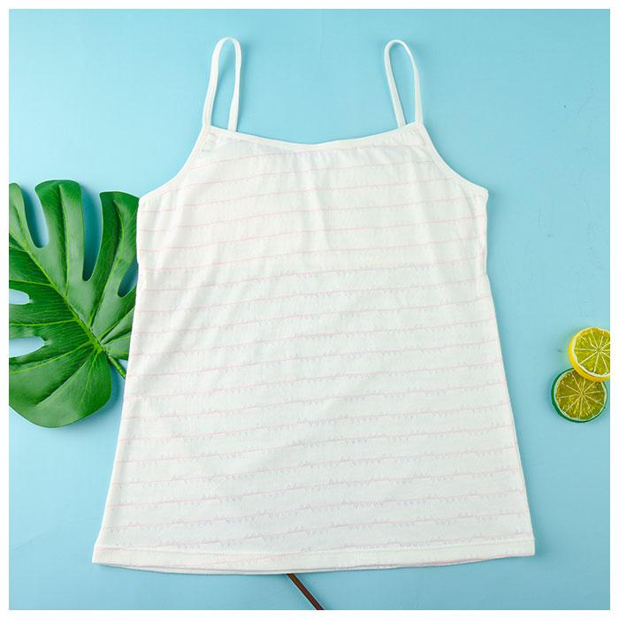 胸 二重 キャミソール キッズ 通販 柔らかい 保湿性 インナー 下着 肌着 軽い 綿 ストレッチ 薄手 ジュニア 小学生 中学生 通学 春 夏 胸 |  | 06