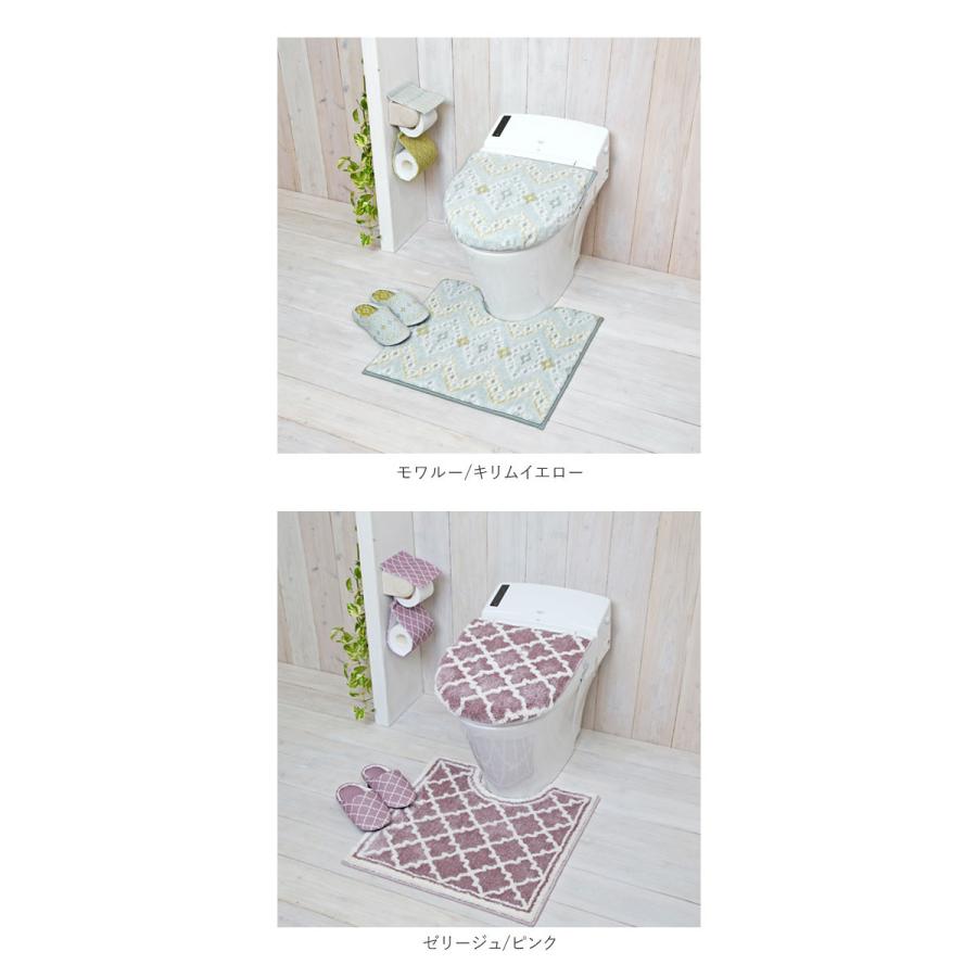 トイレマットセット 4点 通販 トイレフタカバー おしゃれ トイレスリッパ トイレットペーパーホルダー カバー トイレセット 花柄 洗える トイレマットセット |  | 23