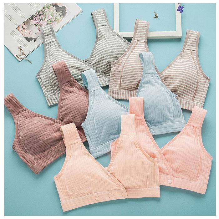 授乳ブラ 前開き 通販 授乳ブラジャー コットン ノンワイヤー マタニティブラ ナイトブラ マタニティブラジャー ブラジャー ブラ 授乳 授乳用 産前 授乳ブラ | Purpred | 04