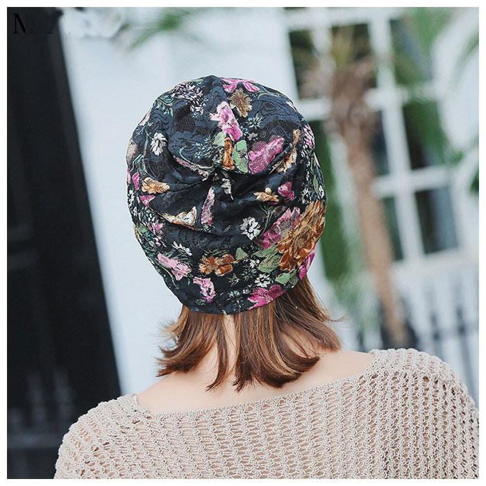 医療用帽子 レディース 通販 医療用 ケア帽子 キャップ 夏用 春夏秋用 外出 通院 抗がん剤 かわいい 可愛い おしゃれ レース 綿 コットン 花柄 医療用帽子 | ブランド登録なし | 03