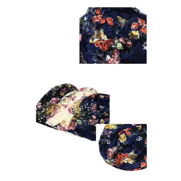 医療用帽子 レディース 通販 医療用 ケア帽子 キャップ 夏用 春夏秋用 外出 通院 抗がん剤 かわいい 可愛い おしゃれ レース 綿 コットン 花柄 医療用帽子 | ブランド登録なし | 09