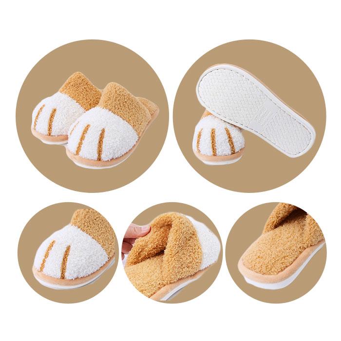 ルームシューズ 通販 スリッパ 室内スリッパ 室内履き ねこ 猫 猫の爪 暖かい あたたかい 洗える 滑り止め 柔らか ふんわり 保温 防寒 前詰まり ルームシューズ |  | 11