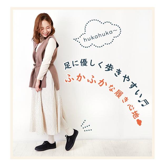 スニーカー レディース おしゃれ 好評 シンプル 無地 白 黒 運動靴 ローカット ぺたんこ 通学 通勤 カジュアル コットンスニーカー 紐靴 レディース靴 | una atadura | 09