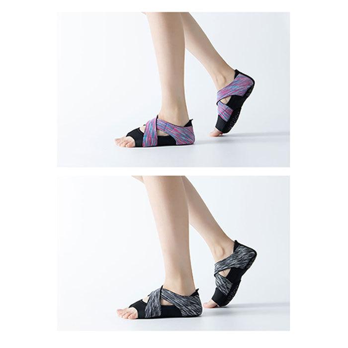 ヨガソックス つま先なし 通販 靴下 レディース ソックス 滑り止め ピラティス ストレッチ ヨガウェア ヨガ 運動 体操 フィットネス 指なし ダンス ヨガソックス |  | 14