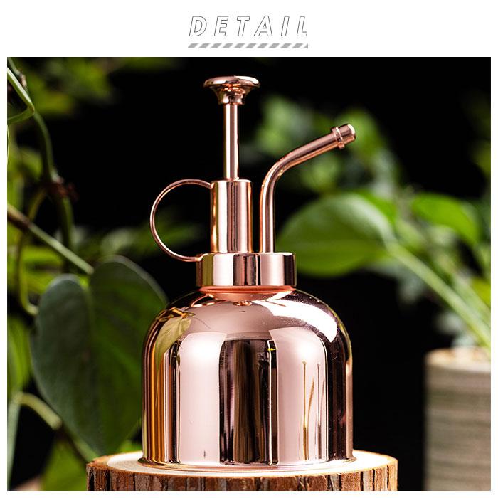 霧吹き おしゃれ 通販 じょうろ ミニ ジョウロ 観葉植物 ガーデニング ステンレス 園芸 掃除 水やり スプレーボトル ジョーロ スプレー容器 飾り 室内 霧吹き | ブランド登録なし | 01