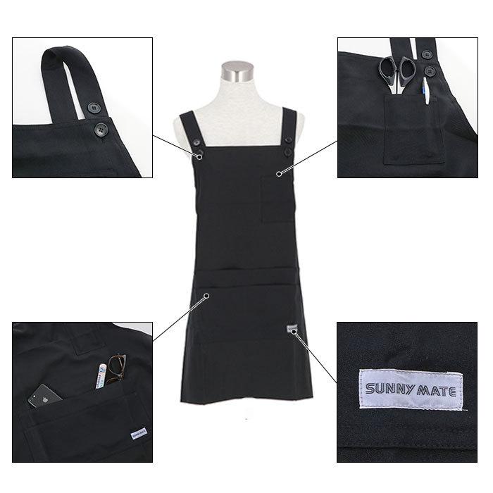 通販 エプロン H型 おしゃれ 保育士 ショート丈 ミドル丈 ミディアム丈 シンプル 無地 胸当てエプロン H型エプロン 家事 介護 制服 ユニフォーム |  | 15