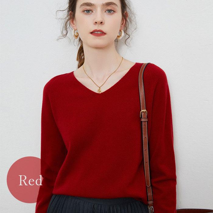 vネック ニット レディース 通販 セーター ニットセーター ウール 柔らかい 長袖 おしゃれ トップス 無地 カジュアル 暖かい オシャレ 冬 秋冬 防寒 |  | 11