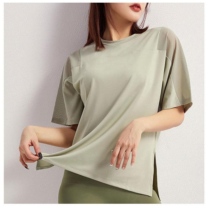 ヨガウェア 通販ヨガウェア トップス 半袖 体型カバー レディース ホットヨガ ピラティス かわいい おしゃれ ジム グッズ フィットネス ウェア ヨガウェア |  | 04