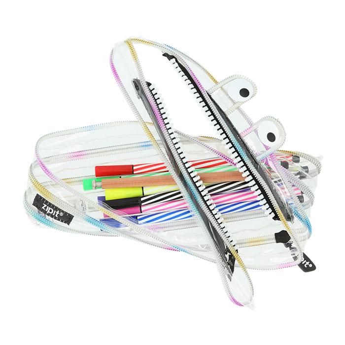 ペンケース おしゃれ 女子 通販 中学生 高校生 トロイカ クリアモンスター 透明 レインボー ポーチ 小物入れ 筆箱 ステーショナリー 女の子 小学生 女子 |  | 08