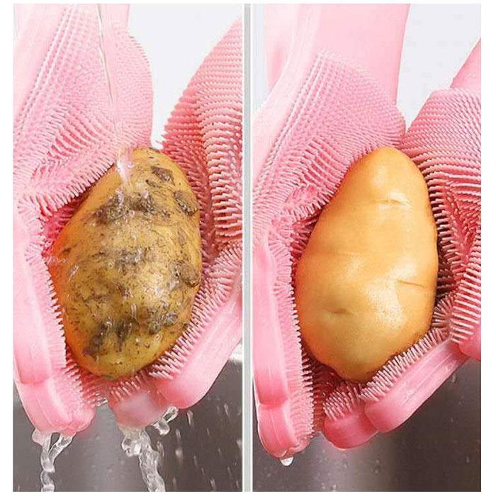 キッチングローブ シリコン 通販 ゴム手袋 ロング キッチン手袋 シリコン手袋 シリコングローブ シリコンブラシ キッチンブラシ お掃除手袋 キッチングローブ |  | 08