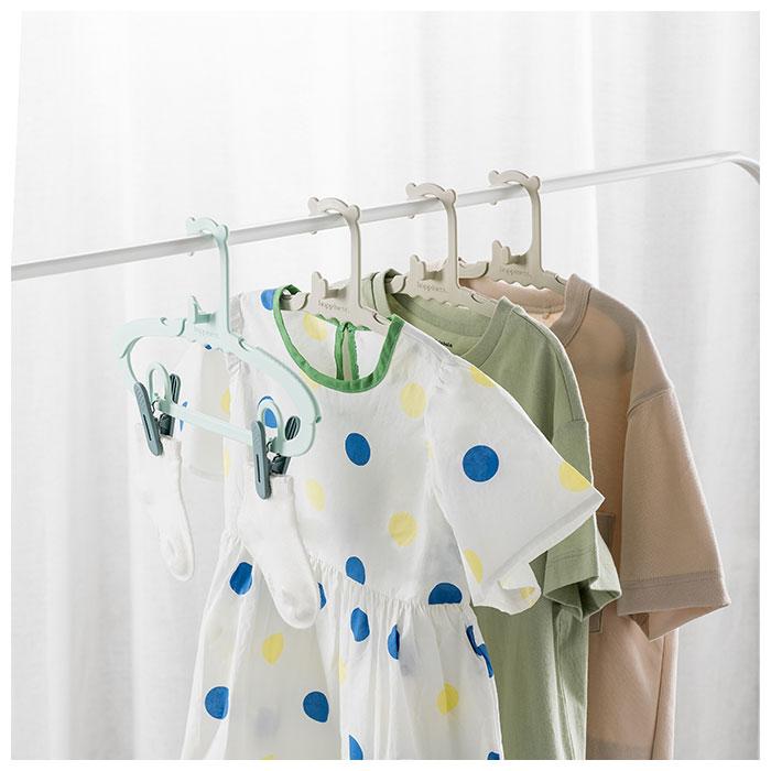 ハンガー 通販ハンガー 子ども 兼用 10本セット 調節可能 キッズ おしゃれ かわいい クリップ ベビーハンガー 子供 こども パンツ スカート こども ハンガー | ブランド登録なし | 02