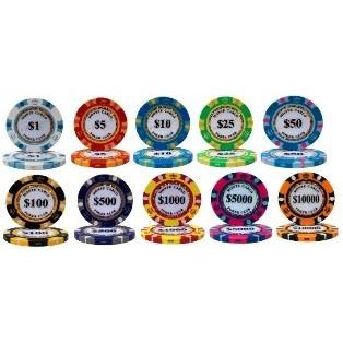 モンテカルロ・ポーカーチップセット300 -シルバーケース ポーカー