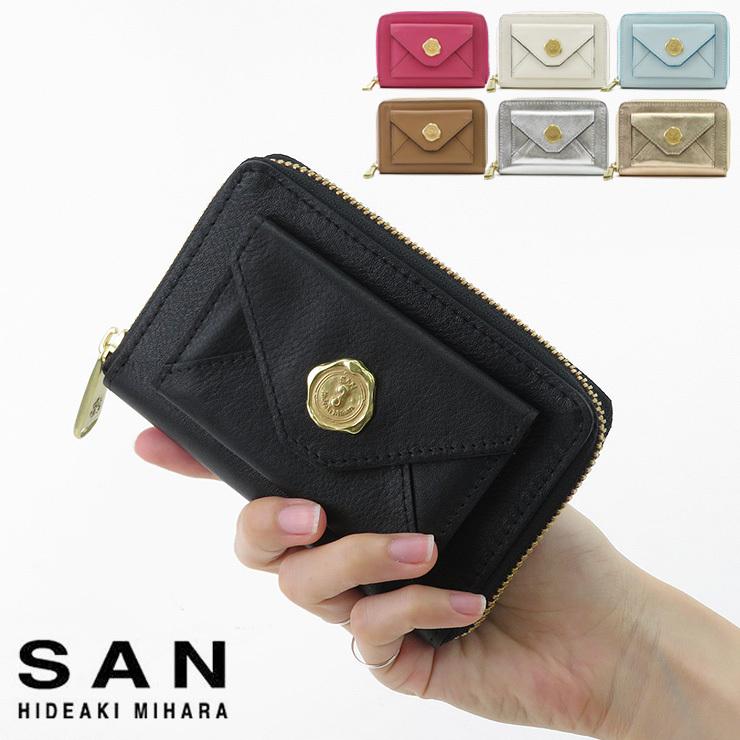 SAN HIDEAKI MIHARA サンヒデアキミハラ 財布 二つ折り財布 ラウンド