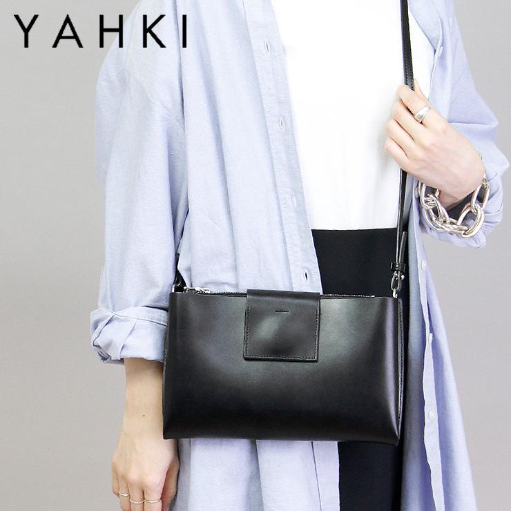 ヤーキ バッグ ショルダーバッグ Yahki ポシェット 本革 斜めがけ ブラック 黒 スクエア レディース Yh 132 229yh132 バッグのセレクトショップdanjo 通販 Yahoo ショッピング
