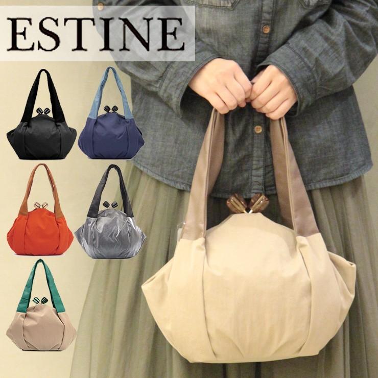Estine バッグ エスティーヌ トートバッグ レディース がま口 ナイロン 本革 軽量 1074300 3061074300 バッグのセレクトショップdanjo 通販 Yahoo ショッピング