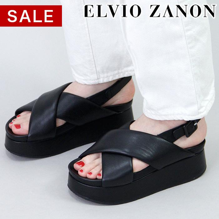 海外最新 30 Offセール 正規品 Elvio Zanon サンダル 靴 エルビオザノン 厚底 プラットフォーム 本革 ブラック 黒 レディース ブランド 3902x 人気が高い Www Doctor Plan Com
