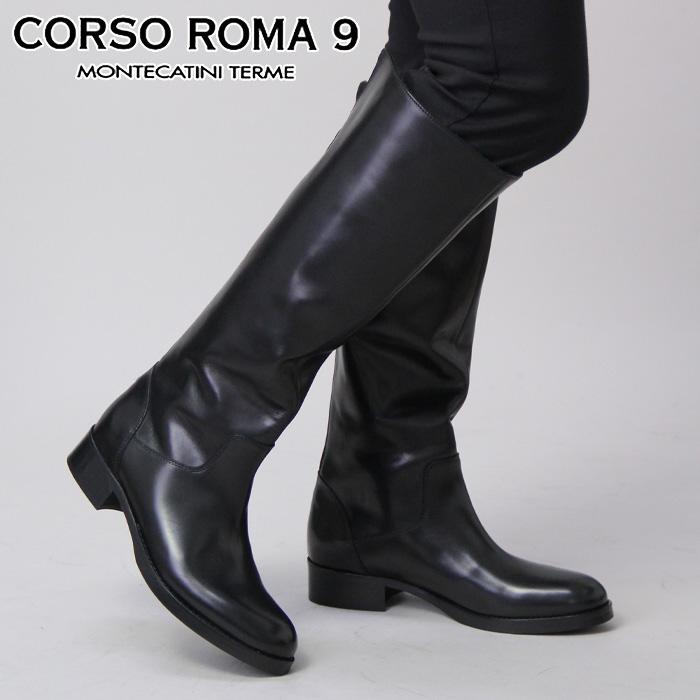 正規品 CORSO ROMA 9 コルソローマ9 ノーヴェ ブーツ ロングブーツ ファスナー付き レザー 本革 ブラック 黒 レディース r9078  :712r9078:バッグのセレクトショップDANJO - 通販 - Yahoo!ショッピング