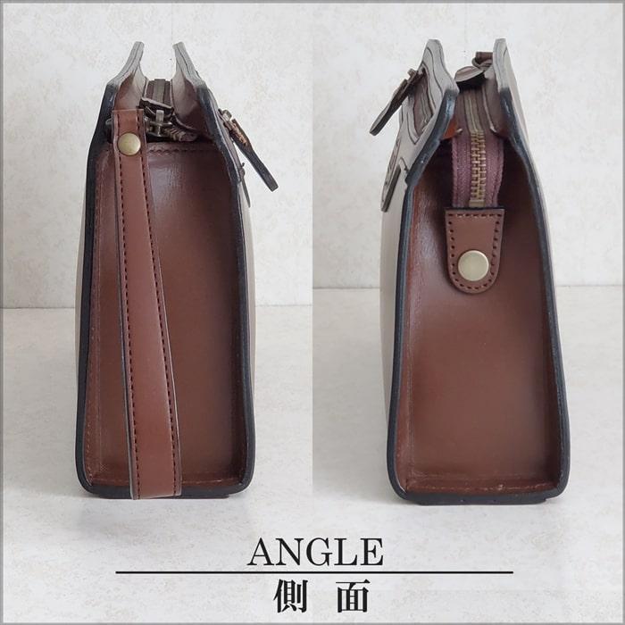 セカンドバッグ 本革 レザー クラッチバッグ ブランド SADDLE 01009 日本製 豊岡製鞄 牛革 アンティーク調 シャドー加工 冠婚葬祭 旅行 外出 | SADDLE | 11