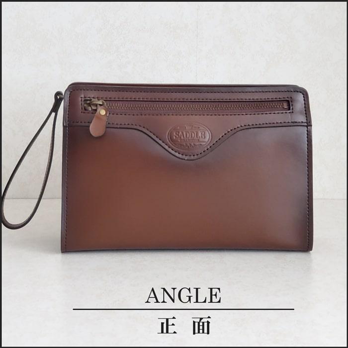 セカンドバッグ 本革 レザー クラッチバッグ ブランド SADDLE 01009 日本製 豊岡製鞄 牛革 アンティーク調 シャドー加工 冠婚葬祭 旅行 外出 | SADDLE | 09