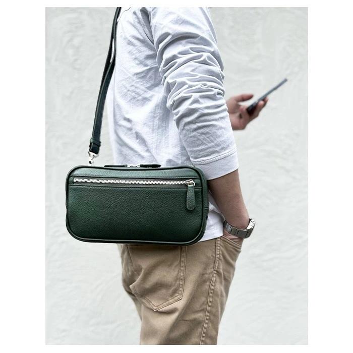 ショルダーバッグ ボディーバッグ メンズ レディース リアルレザー ブランド HAMILTON Grandeur 16466 4WAY お散歩 お出掛け SDGs LWG認証レザー 鞄倶楽部 HAMILTON Grandeur（ハミルトングランジャー） ショルダーバッグ