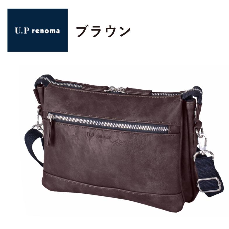 U.P renoma ショルダーバッグ サコッシュ 小さめ ショルダー メンズ