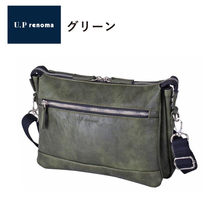 U.P renoma ショルダーバッグ サコッシュ 小さめ ショルダー メンズ