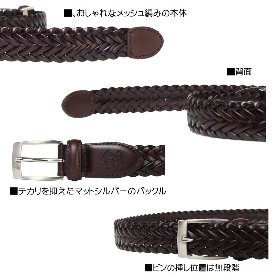 ベルト メンズ 紳士 ブランド BEVERLY HILLS POLO CLUB #53BH03 おしゃれな メッシュ ベルト  30mm幅 ウエストサイズ 100ｃｍまで 贈り物 プレゼント｜bag-express｜03