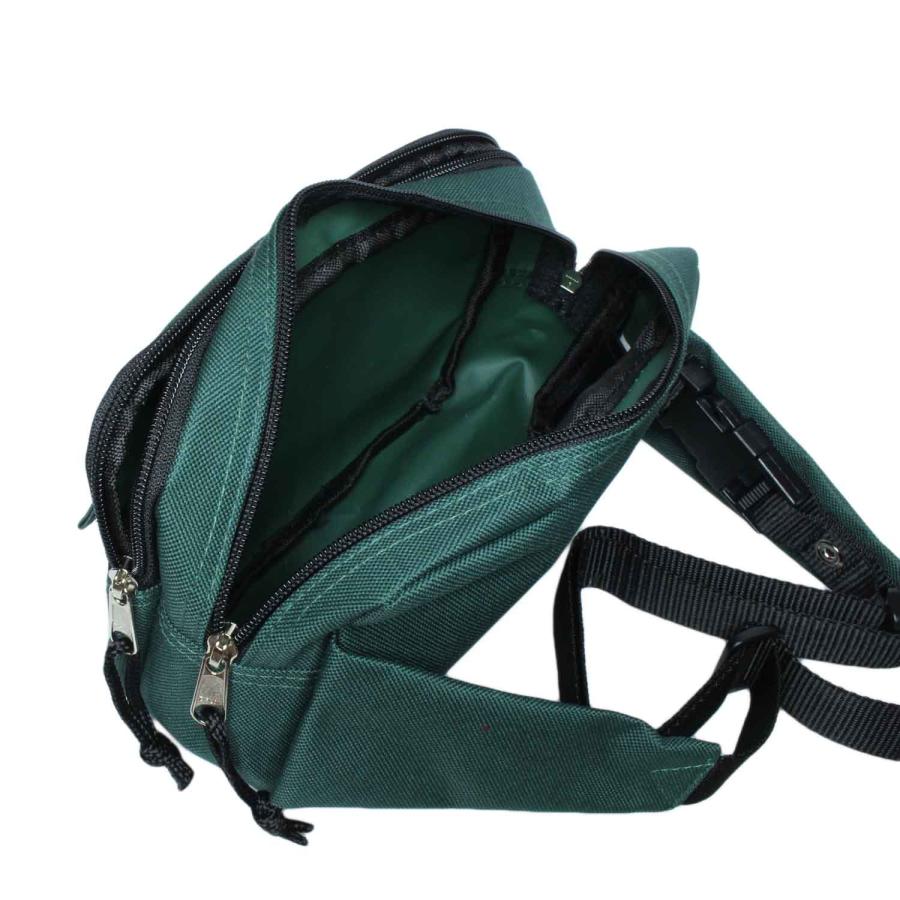 ウエストポーチ 角型 バッグ 盗難防止 二重ロック構造 ブランド AVALON アバロン 7002 本体2室 前ポケット付き 集金 旅行 お出掛け お散歩 | AVALON | 16