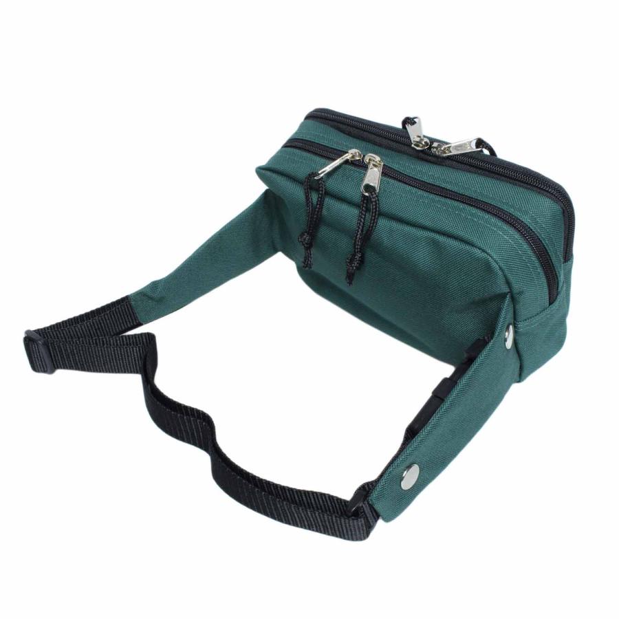 ウエストポーチ 角型 バッグ 盗難防止 二重ロック構造 ブランド AVALON アバロン 7002 本体2室 前ポケット付き 集金 旅行 お出掛け お散歩 | AVALON | 07