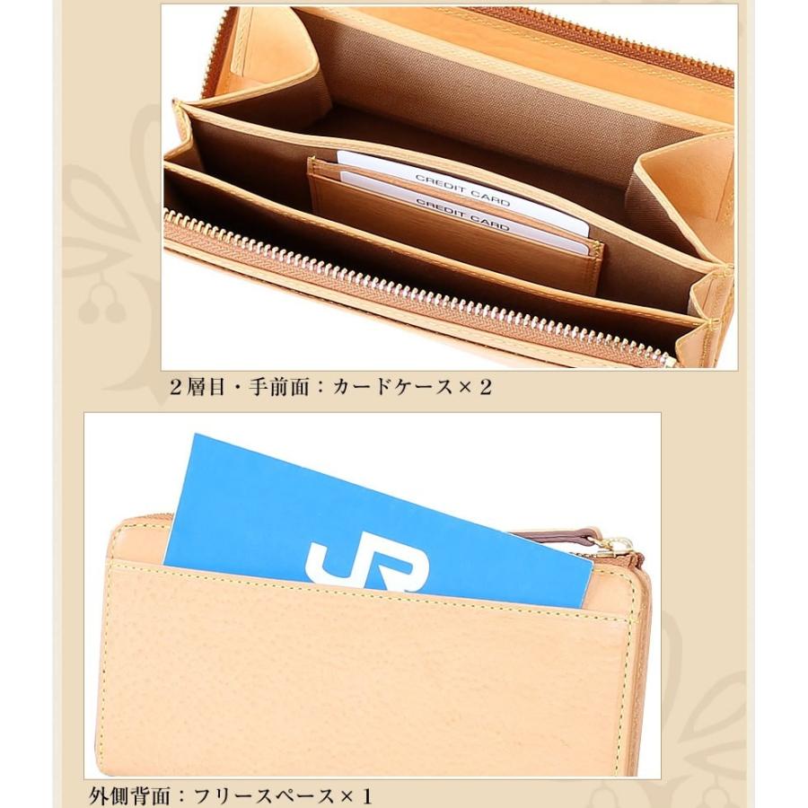 ALBERO（アルベロ） 長財布 L字ファスナー 財布 レディース 小銭入れ