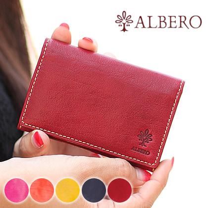 ALBERO（アルベロ） 名刺入れ レディース ヌメ革 ピエロ PIERROT 6404