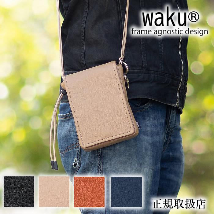 waku（ワク） ショルダーバッグ メンズ レディース スマホポシェット S