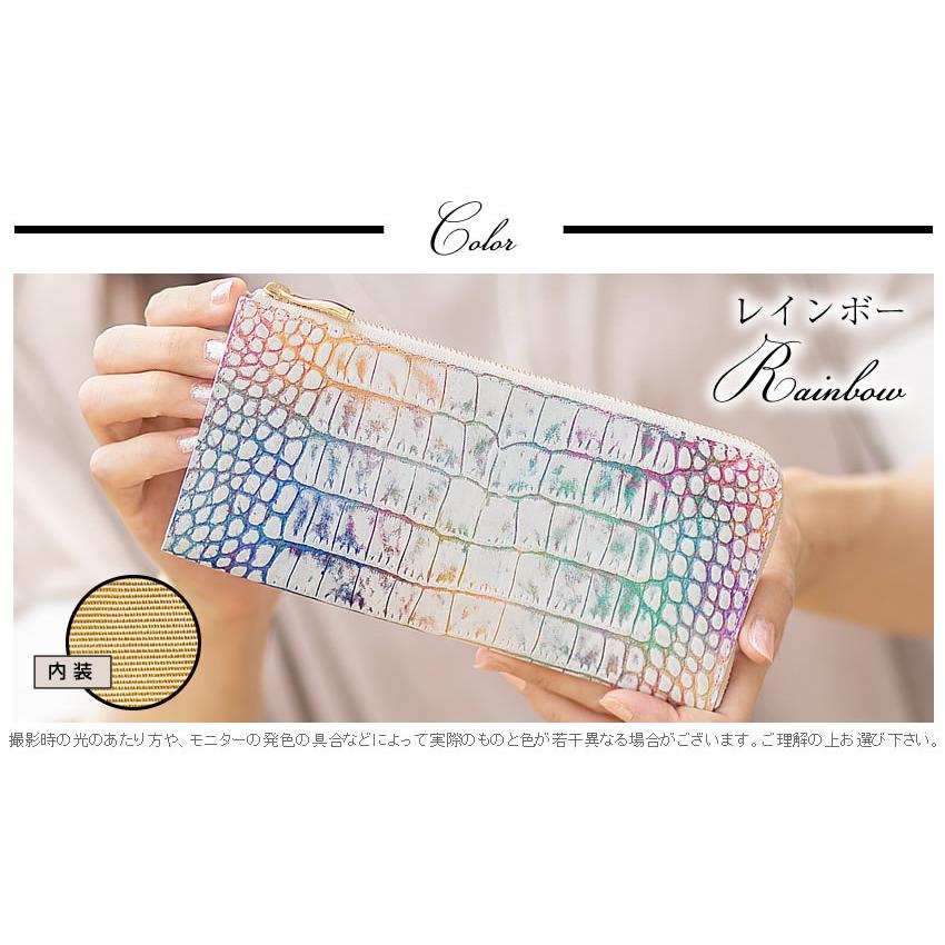 VIADOAN（ヴィアドアン） 長財布 レディース L字ファスナー 財布 薄い