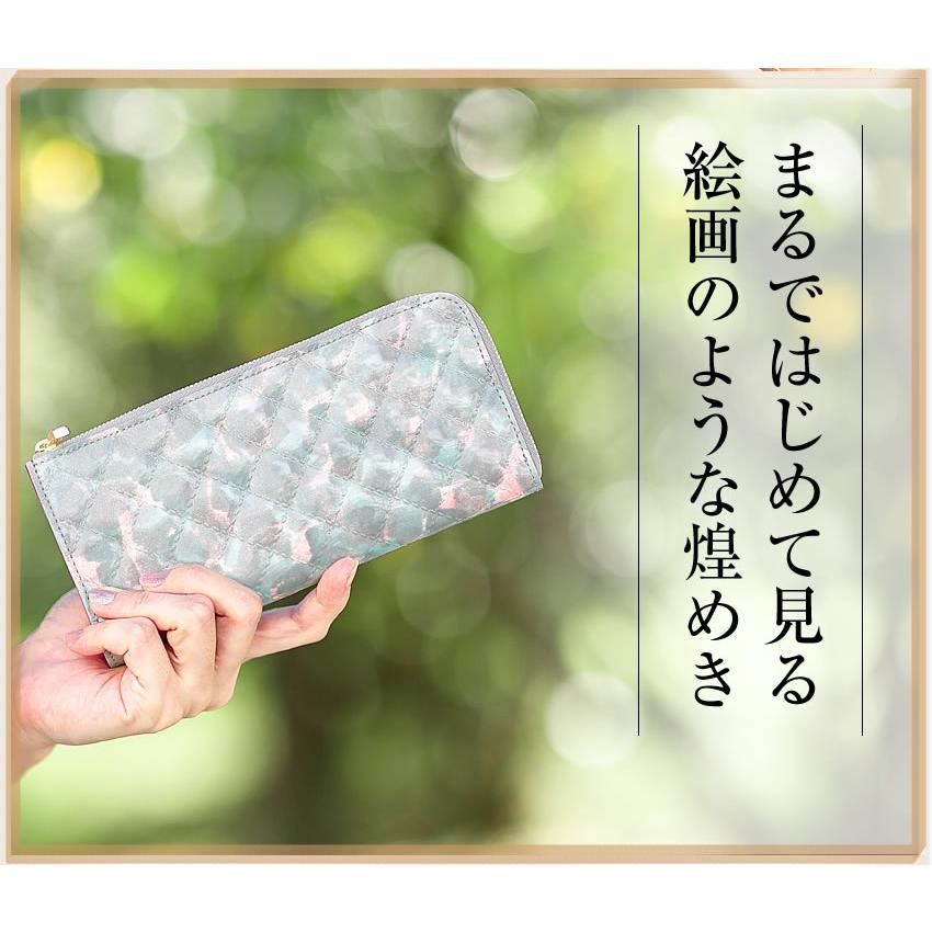 VIADOAN（ヴィアドアン） 長財布 レディース L字ファスナー 牛革 羊革