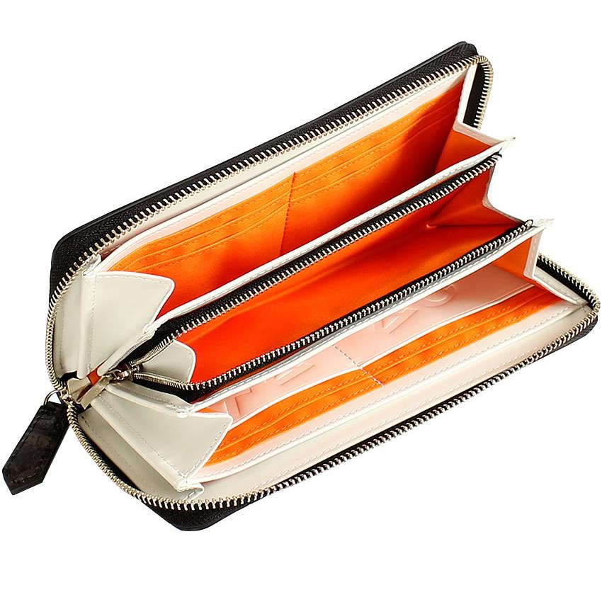 【新品未使用】カステルバジャック ラウンド長財布 牛革 クロコ型押し ジプス CASTELBAJAC（カステルバジャック） メンズ ラウンド長財布 長財布