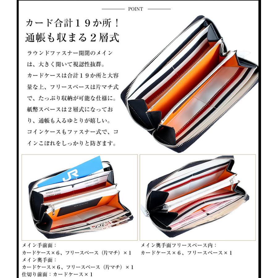 カステルバジャック 長財布 ラウンドファスナー メンズ レディース 牛革 バジャック カルネ CARNET CASTELBAJAC 32615 IK｜bag-loire｜06