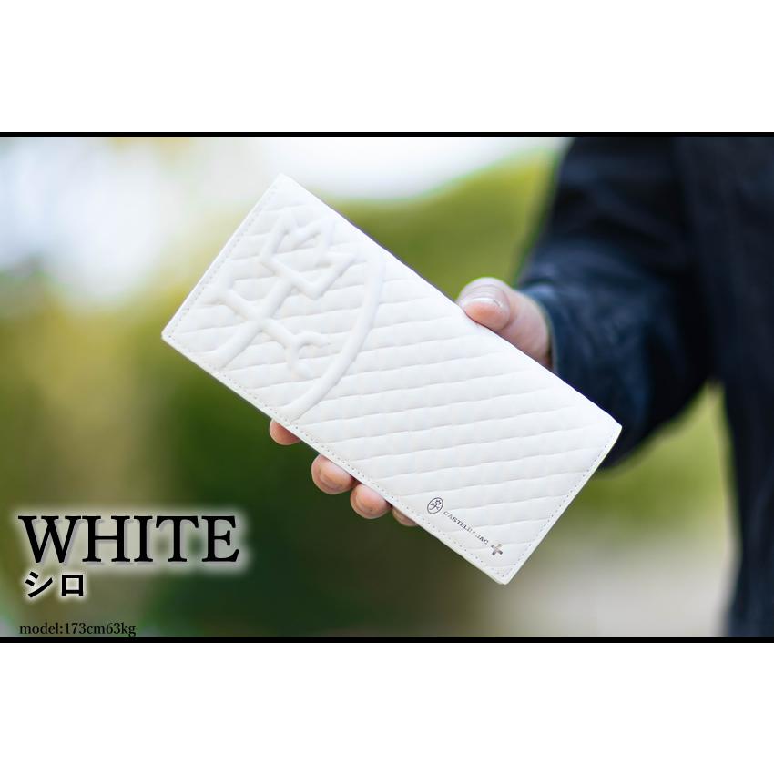 ★未使用★CASTELBAJAC カステルバジャック 長財布 ホワイト 牛革 CASTELBAJAC 生産終了モデル カステルバジャック 長財布 メンズ