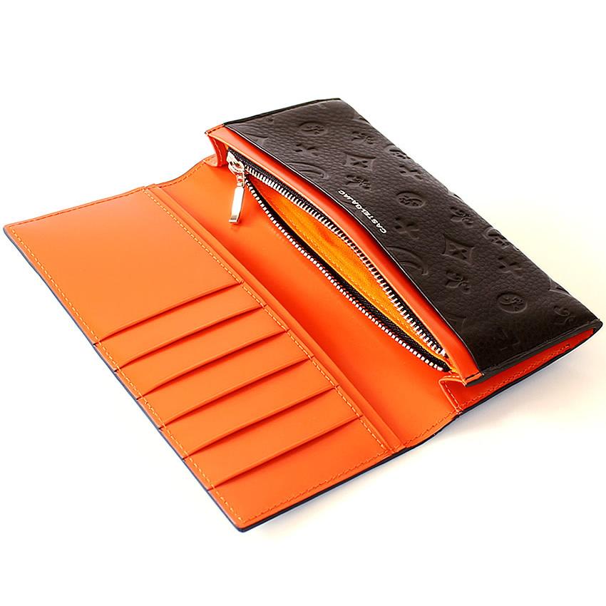 【新品】CASTELBAJAC レグレ かぶせ 長財布/牛革/オレンジ CASTELBAJAC（カステルバジャック） 財布 長財布 メンズ かぶせ