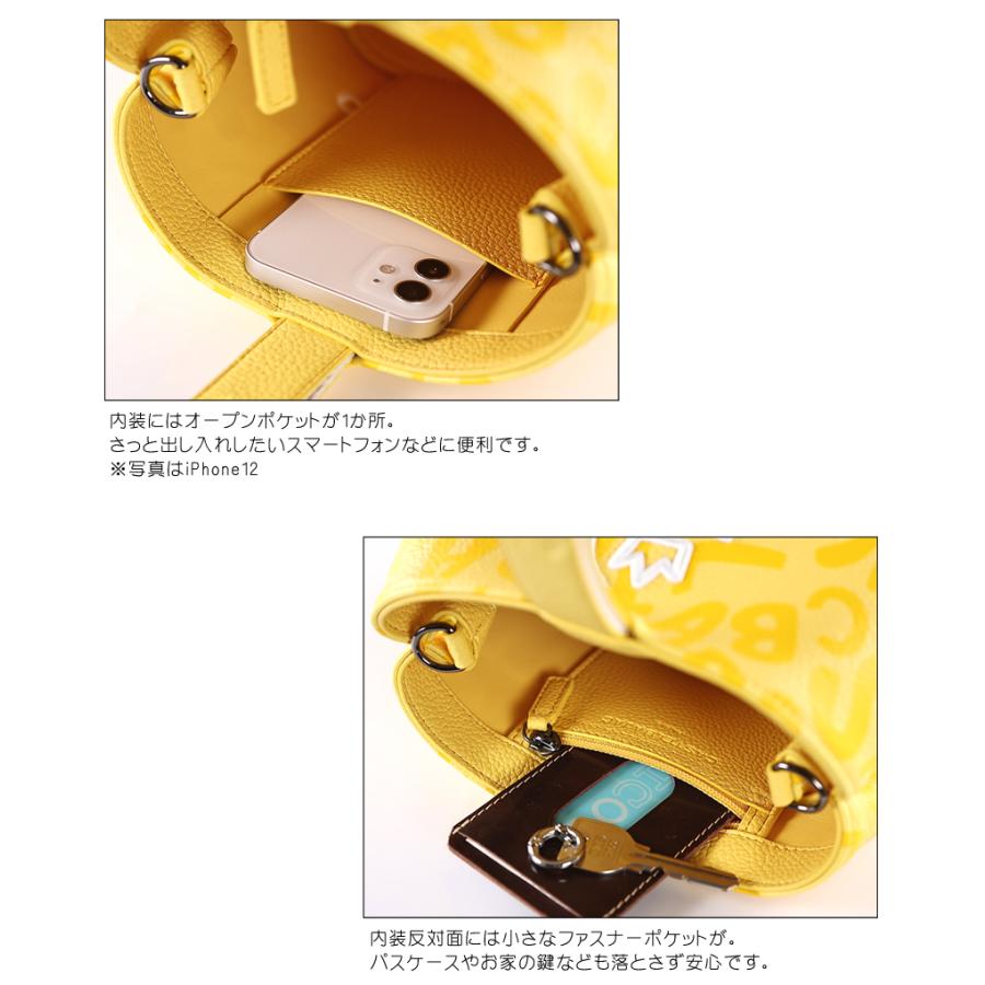 カステルバジャック クレール 2way ショルダーバッグ 巾着ポーチ　黄色 カステルバジャック クレール 2way ショルダーバッグ 巾着ポーチ