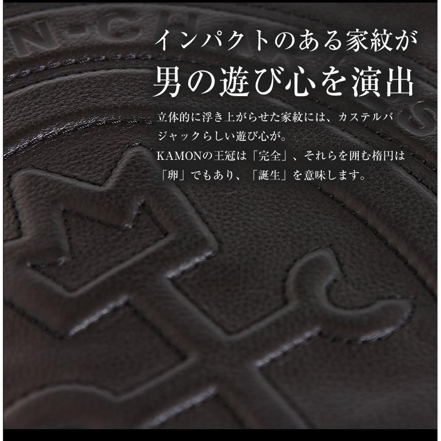 【極美品】カステルバジャック ロンド ショルダーバッグ ブラック KAMON CASTELBAJAC（カステルバジャック） バッグ メンズ ショルダー 牛革