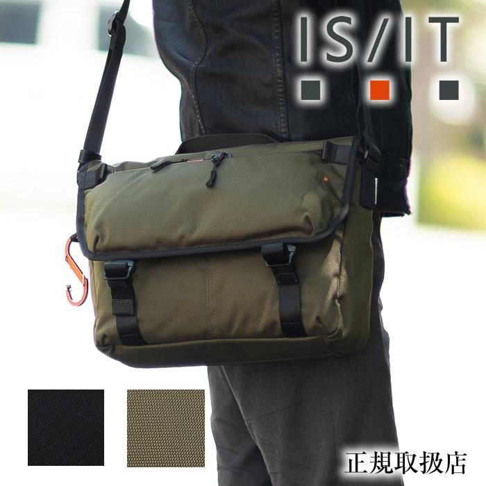 【商品レビューで+5%】イズイット バッグ ショルダーバッグ メンズ ブランド IS/IT MILIST ミリスト メッセンジャーバッグ B5 斜め掛けバッグ 撥水 軽量 943102 レディース かっこいい 大人 旅行 トラベル コーデュラ ナイロン 一部レザー 革 本革 通勤 通学 オシャレ IS/IT（イズイット） バッグ ショルダーバッグ メンズ メッセンジャー