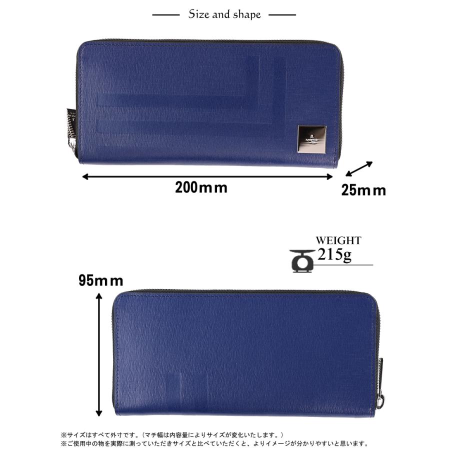 LANVIN en Bleu ランバンオンブルー 財布 長財布 メンズ ラウンド